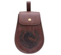 Costumes de chevaliers médiévaux Renaissances en cuir avec pochette ceinture sac Fannys Pack Halloween Party Cosplay Costumes pour adulte homme, E, Taille unique, Beauté de masse