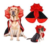 Costumes de Chien Chat d'halloween Cape Vampire pour Animaux de Compagnie Halloween,Déguisement Costume de Chat et de Chien pour Halloween Cosplay Carnaval, pour petits, moyens, grands chiens