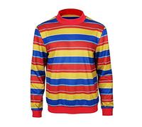 Costumes de Cosplay pour Anime, Chemise à Rayures Arc-en-Ciel, Salopette en Jean, poupée d'horreur d'halloween pour Hommes et Adultes