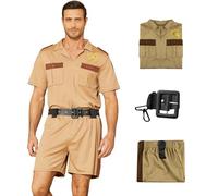 Costumes de Cosplay pour Anime Reno Lt Dangle pour Hommes Halloween Dress Up Policier shérif Troopers Reno Chemise Ceinture Uniforme