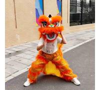 Costumes de danse du lion et du dragon, avec animation clignotante, convenant aux personnes mesurant entre 80 et 185 cm (31 à 73 pouces), tailles S, M et L.(Orange,L)