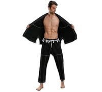 Costumes de Judo, Costume Jujitsu BJJ Gi, Taille Adulte, Uniforme Kimono d'arts Martiaux, grappin for Le pour Entraînement(Black,200CM)