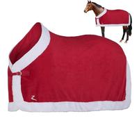 Costumes de Noël, Couverture de Cheval Feuilles de Chevaux Rouges de Noël.