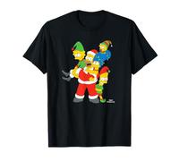 Costumes de Noël et de lutin pour la famille des Simpsons T-Shirt
