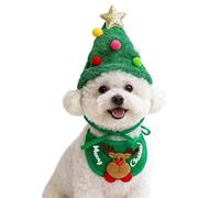 Costumes De Noël Pour Les Chiens De Petite Taille,Chapeau Et Bandana Mignon De Fête Cosplay Pour Chien - Ensemble De Déguisement De Noël Mignon Pour Chat,Pour Le Rassemblement Fête Séance Photo Cospla