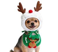 Costumes De Noël Pour Les Chiens De Petite Taille - Vêtement De Fête Cosplay Pour Chapeau Et Bandana Pour Animal De Compagnie | Costume De Noël Pour Chaton | Pour Rassemblement Fête Séance Photo Et Ac