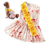 Costumes d'Halloween pour chat - Vêtements pour chaton, chemise sang, vêtements imprimés pour animaux de compagnie | Vêtements effrayants sanglants pour déguisement, sceaux d'Halloween, accessoires de
