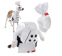 Costumes d'Halloween pour chiens et animaux de compagnie réglables avec robe de chemise de cuisinier et bonnet pour fête en plein air, maison, vacances G