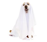 Costumes d'Halloween pour chiens - Polyester | Halloween Ghost ?og Cöstume | White Ghõst Dôg Cape Ghos? Çostume pour can | Costume fantôme pour chien et chat, vêtements cosplay pour invité, cape pe