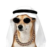 Costumes d'Halloween pour chiens | Vêtements de cosplay arabes pour chiots, couvre-chef du Moyen-Orient pour animaux de compagnie, amoureux des animaux, vacances, services photographiques, voyages