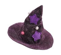 Costumes d'Halloween pour chiots, costumes pour animaux de compagnie pour chiens - Costume de sorcière doux pour la peau pour chats Chat Manteau Costume de chapeau de sorcière - Tenue confortable pour