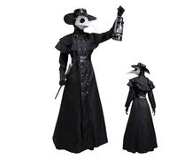 Costumes d'Halloween pour homme - Costume d'Halloween pour adulte - Robe de prêtre médiévale punk pour fêtes à thème Halloween nuit