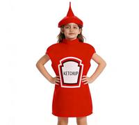 Costumes d'Halloween pour ,Tenue Drôle Ketchup avec Fermeture Éclair - Déguisement d'Halloween pour Enfant avec Fermeture à Glissière,Pour Célébrations Fêtes Soirées Danses Spectacles et Scène de