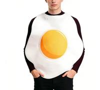 Costumes d'Halloween - Œuf poché au bacon drôle, tenue de jeu de rôle alimentaire - pour les créateurs de contenu sur les réseaux sociaux, le carnaval, Halloween, les spectacles sur scène, les