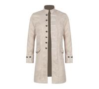 Costumes Et Vestes Homme Costard Homme Deguisement Homme Vampire Costume Steampunk Homme Halloween Homme Costume Vampire Homme Déguisement Vampire Homme Deguisement Halloween (White,4XL)