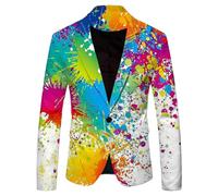 Costumes Et Vestes Homme Veste Ete Legere, Coupe Slim Fit Boutons Couleur Unie Élégant pour Affaires Mariage Remise De Diplôme Blazer De Costume Chic Adaptée À Quatre Saisons