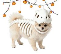 Costumes for Dogs, Funny Hooded Dinosaur Skeleton Shape Pet Clothes
