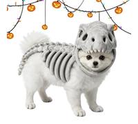 Costumes for Dogs Hooded Dinosaur Skeleton Shape Funny Pet Dress up Outfit