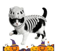 Costumes for Small Dogs, Funny Hooded Dinosaur Skeleton Shape Pet Clothes