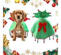 Costumes Noël pour Animaux de Compagnie, Cape d'elfe de Chien de Chat pour Petits et Moyens Chats et Chiens Animaux de Compagnie, Fête de Cosplay de Noël et Nouvel an Anniversaire