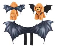 Costumes pour animaux de compagnie - Cape de vampire - Ailes de chauve-souris - Costume de cosplay pour petits chats - Vêtements de vacances amusants pour noir, Halloween, nuit sanglante, fête zombie