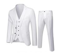 Costumes Pour Hommes Costume For Hommes Slim 3 Pièces Costume Affaires Veste De Fête De Mariage Gilet Costumes De Bal For Hommes Coupe Ajustée Costume De Pluie Grand Et Grand Costume Complet Hommes(Wh