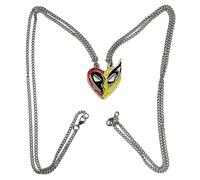 Costumeteers Collier avec pendentif classique Dead-Pool Wolverine Best Friends rouge et jaune, Zinc, Pas de gemme