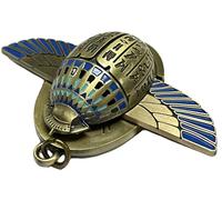 Costumeteers Moon Knight Pendentif scarabée Beatle doré avec hiéroglyphes précis, Multicolore, Multi-Colored