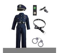 Costumi da poliziotto per bambini - 450 g 7 pezzi Costumi cosplay da poliziotto | Abiti per giochi di ruolo dapoliziotto, per spettacoli teatrali per feste a tema per ragazzi, eventi scolastici,