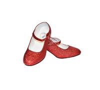 Costumizate! Chaussures de danse Flamenco avec différentes tailles de fille à femme. Couleurs au choix, Rouge avec paillettes, 27 EU