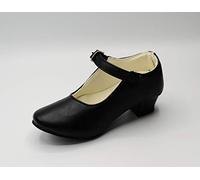 Costumizate Chaussures de danse flamenco avec différentes tailles de fille à femme., Noir sans paillettes, 20 EU