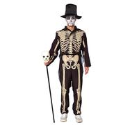 Costumizate Déguisement de squelette unisexe (taille unique). Spécial pour Halloween.