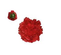 Costumizate! Fleurs clés avec pince en plusieurs couleurs (8,5 cm) Accessoire pour cheveux et déguisements (rouge)