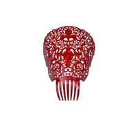 Costumizate Peigne à cheveux pour marraine et Pâques en méthacrylate 28 cm x 20 cm Différentes couleurs Idéal pour les événements formels et les fêtes traditionnelles (Rouge)