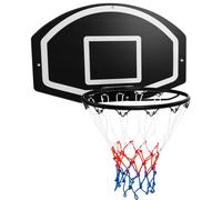 COSTWAY Ø 40cm Panier de basket Indoor, Basketball Hoop pour porte & montage mural, anneau de basket avec paroi arrière de 72 x 45,5cm