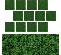 COSTWAY 12 pcs. Mur végétal, 50,5 x 50,5 cm, mur de mousse artificiel pouvant être relié entre eux, haie brise-vue pour jardin, cour, balcon, maison