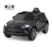 COSTWAY 12V Aston Martin Voiture Électrique Enfant avec Télécommande 2,4G, Véhicule Électrique avec Phares LED et Musique, 1,4-2,5 km/h, Démarrage Progressif, Charge 30kg pour 3-8 Ans (Noir)