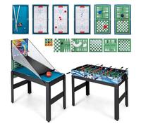 COSTWAY 14 en 1 Baby-Foot avec Billard & Hockey & Bowling & Basket-Ball, Table de Jeu avec Pieds Réglables & Plateau Convertible, Jouets pour Fête, Bar, Salle de Jeux, 109 x 58 x 152 cm