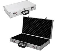 COSTWAY 19" Mallette en Aluminium Valise de Rangement Sécurisée et Solide pour Accessoires de Tir Sportif, Pistolet Mousse Modulable