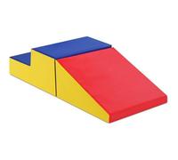 COSTWAY 2 PCS Modules de Motricité en Mousse pour Tout-petits Antidé Jeu Educatif pour Grimper Glisser Ramper Blocs de Construction