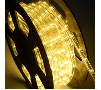 COSTWAY 20M Tube Lumineux Extérieur LED Guirlande Lumineuse Décoration Noël avec 720 Lampes et Adapteur d’alimentation Beige