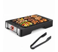 COSTWAY 2300 W Plancha Électrique avec Double Surface, Bac à Graisses Lavable, Température Réglable pour Maison, Jardin 53 x 31 cm