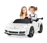 COSTWAY 24V Voiture Électrique Enfant 2 Places avec Télécommande 2,4G, Véhicule Électrique avec Lumières LED & Klaxon & Musique, 3-5 km/h, Charge 59kg pour Garçons Filles de 3-8 Ans (Blanc)