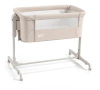 COSTWAY 3 en 1 Lit Cododo Bébé avec Matelas et Hauteur Réglable(77-89cm) (Beige)