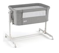 COSTWAY 3 en 1 Lit Cododo Bébé avec Matelas et Hauteur Réglable(77-89cm) (Gris)