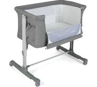 COSTWAY 3 en 1 Lit d'appoint & berceau & lit de voyage, Lit de bébé réglable en hauteur sur 5 positions, inclinaison 10°, Lit d'enfant avec matelas, sac de transport, Poussette de lit pour bébés jusqu