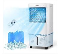 COSTWAY 4 en 1 Climatiseur Mobile 20 L - 4 Vitesses - Rafraîchisseur d'Air Ventilateur Portable - Oscillation 40° - Minuterie 7,5H