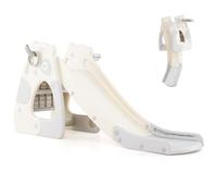 COSTWAY 4 en 1 Toboggan Enfant Pliable en HDPE avec Panier de Basket & Jeu de Lancer d'Anneaux, Aire de Jeux Intérieure en Forme Panda avec Échelle, Charge 70kg pour 3 Ans+ (Panda)