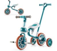 COSTWAY 4 en 1 Tricycle & Vélo de course & Vélo d'équilibre & Voiture à pousser avec poignée de poussée réglable et pédales amovibles,pour enfants de 2 à 4 ans