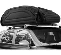 COSTWAY 400L Coffre de toit pour voiture Sac à bagages avec sangles de transport pour Jeeps voitures SUV Noir